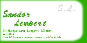 sandor lempert business card